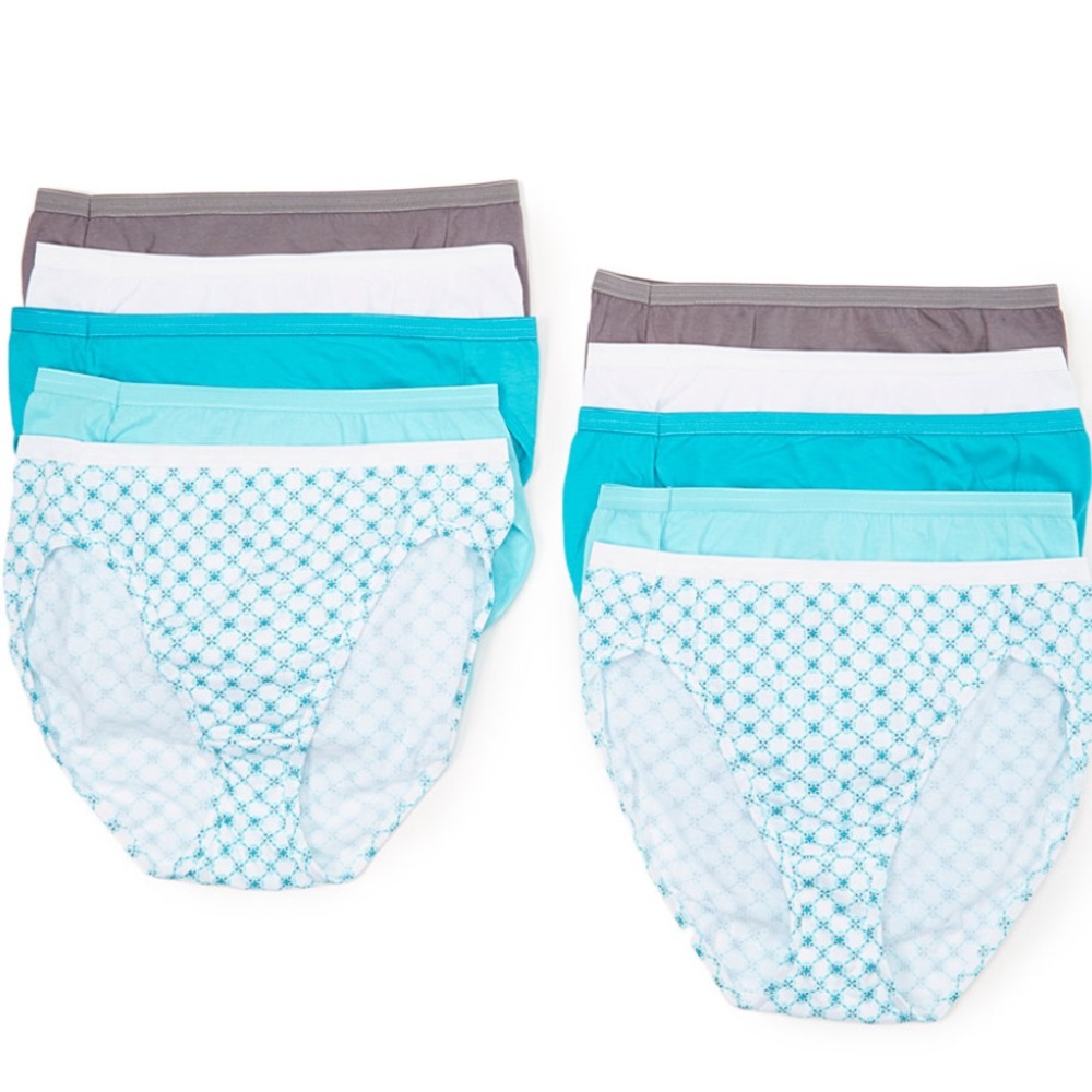 NWT 5 pair Hanes Ultimate Hi-Cut Cotton Briefs